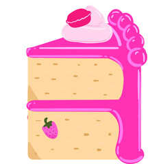 design illustration vector ice cream cake with toping