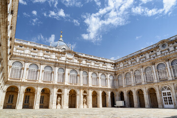 Naklejka premium View of the facade of the Royal Palace of Madrid from the courtyard