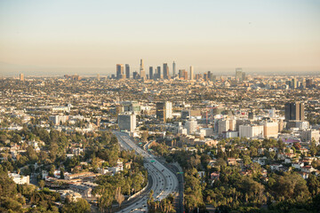 Obraz premium A landscape view of Los Angeles, California.