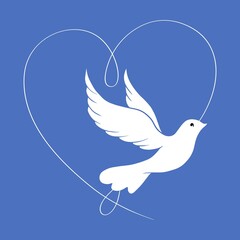 Symbol of peace, dove bird