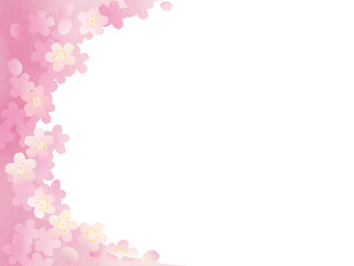 ピンクの桜フレーム（左）