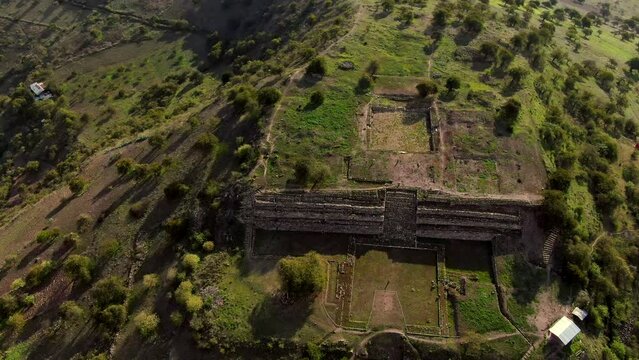 Aerial Overhead Of Kuntur Wasi Ancient Archaeological Inca Ruins, Peru
