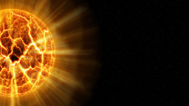 宇宙で爆発する惑星