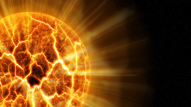 宇宙で爆発する惑星