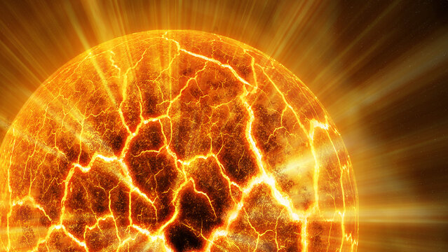 宇宙で爆発する惑星