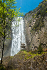 Fototapeta premium Wencheng County, Wenzhou city, Zhejiang Province, China, baizhangji Waterfall group