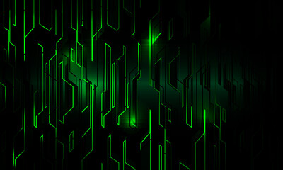 Abstract greencircuit line technology on grey design modern futuristic background vector