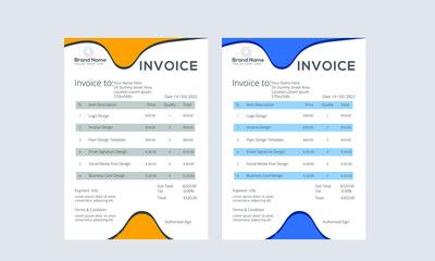 Corporate Unique Invoice Design Template 