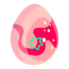 Easter drawing. Easter eggs. For the feast of the Christian and Catholic baptism. Church traditions. Bright colors.