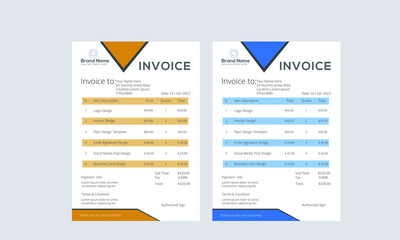 Corporate Unique Invoice Design Template 