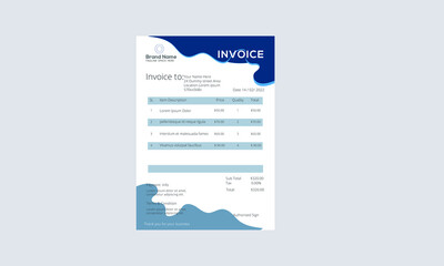 Corporate Unique Invoice Design Template 