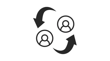 Communication icon. Vector isolated editable black and white icon or illustration