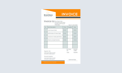 Corporate Unique Invoice Design Template 