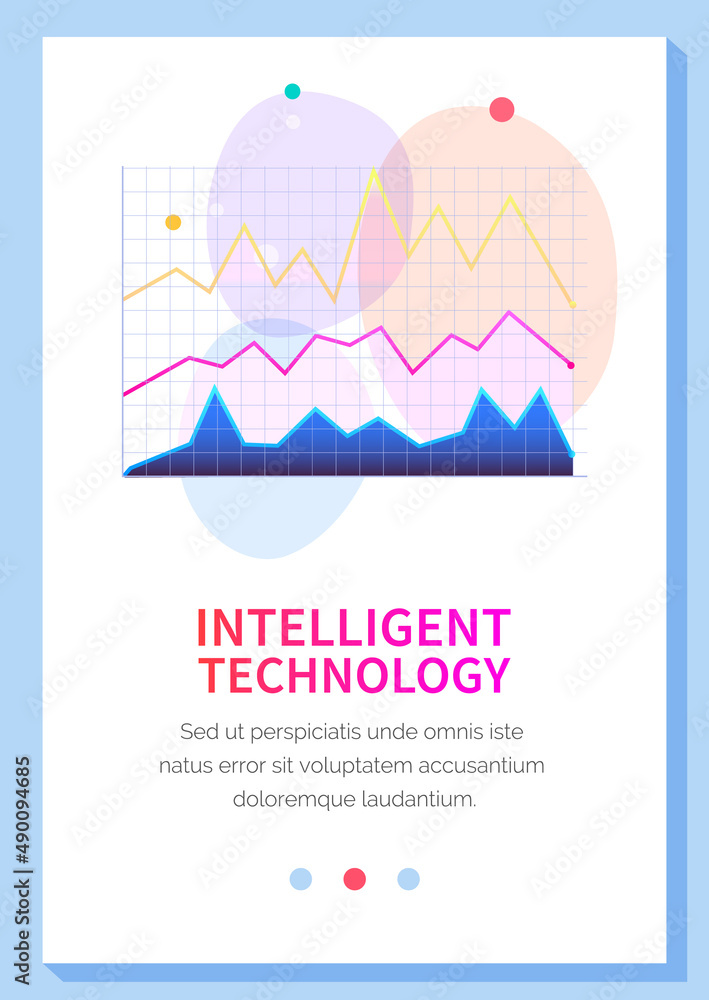 Poster intelligent technology hud interactive panel. data screen with charts, diagrams. futuristic ui infog