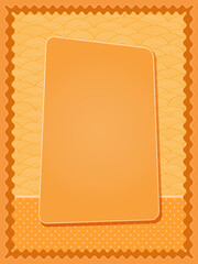 Bright Orange Card with Empty Space