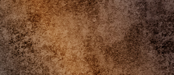Abstract rusty creative and decorative brown grunge texture background with space. Bright rusty brown grunge marbled stone or rock textured banner with elegant holiday color and design and decoration.