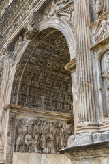 Arch of Trajan, ancient Roman triumphal arch, Benevento, Campania, Italy