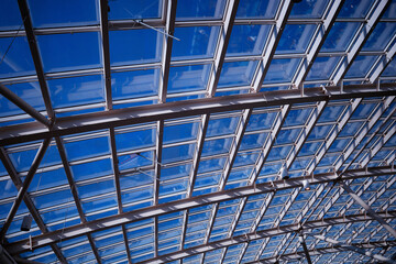 Modern roof windows mall architecture background
