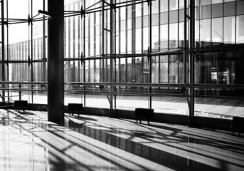 Modern black & white architecture background