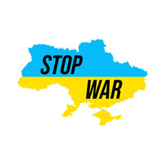 Obraz premium Stop the war in Ukraine. Vector illustration.