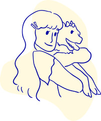design vector men women and cat dog