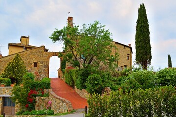 landscape of Tignano, the small medieval village in Tuscany, Italy in the town of Barberino Tavarnelle, Florence