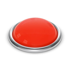 Red button vector illustration on white background