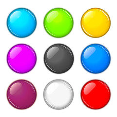 Buttons set vector illustration on white background
