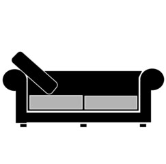 Symbol sign icon sofa chair design illustration eps 10