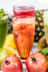 Fresh juice on isolated background