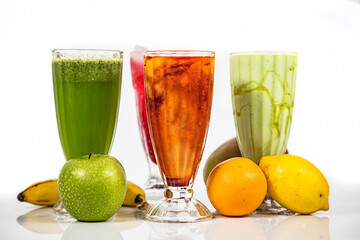 Fresh juice on isolated background