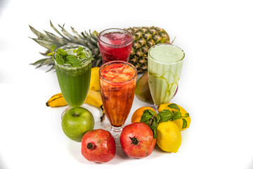 Fresh juice on isolated background