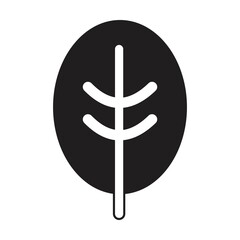 Tree icon vector glyph symbol for nature, ecology and environment in a flat color glyph illustration