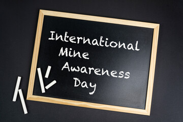 Obraz premium The concept for the celebration of United Nations International Mine Awareness day the April 04. 