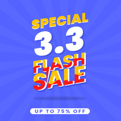 Naklejka na ściany i meble Flash Sale 3.3 Promotion Banner Template