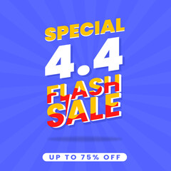 Fototapeta na wymiar Flash Sale 4.4 Promotion Banner Template