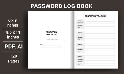 Password Log Book Template Set. Password Tracker Template. Password Tracker Logbook. password notebook. Printable Password Log A4 Size Easily Editable. Minimalist planner