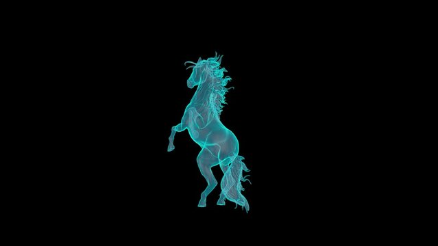 Prancing Horse Holograph turntable render