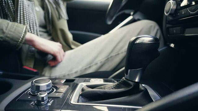 Woman driving a car