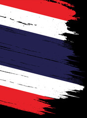 Thailand  flag with brush paint textured isolated  on png or transparent background,Symbol of Thailand ,template for banner,promote, design, and business matching country poster, vector illustration