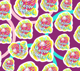 20-oz Tumbler Sublimation designs.Easter Eggs.Easter backgrounds.Texture with colorful eggs.
