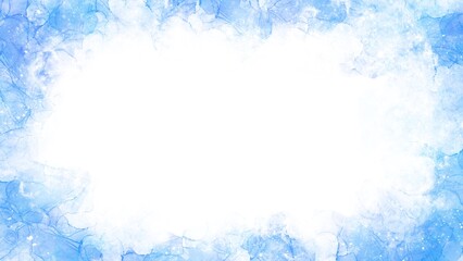 水色のアブストラクトな背景フレーム素材