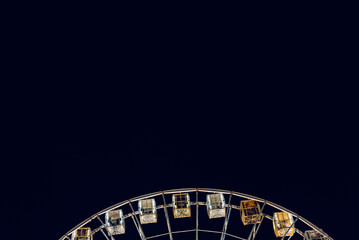 Ferris wheel detail And Silhouette of Ferris Wheel