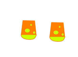 alphabet letter c with yellow and orange