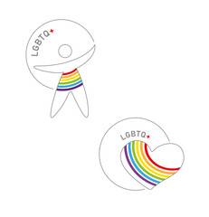 LGBTQ+ Logo Icon Set