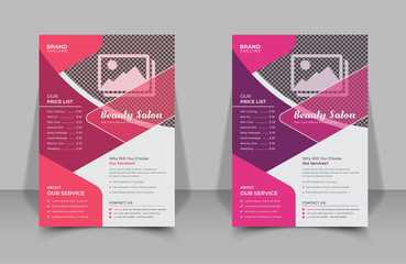 Beauty and spa salon flyer template vector design, business poster layout, banner,, poster and leaflets design