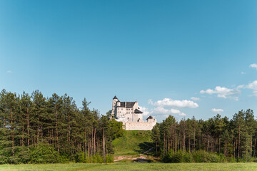 Fototapeta na wymiar Bobolice Castle in Poland - Historical fortification in Silesian Voivodeship