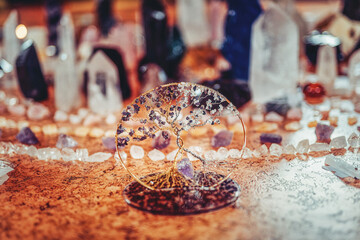 Healing Crystal Bundle, Crystal Healing Decor and tree of life.