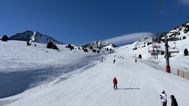 Panoramic view of the ski resort Grandvalira