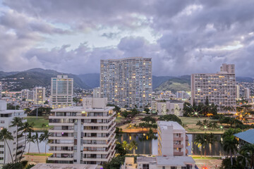 Waikiki Landscape During Blue Hour